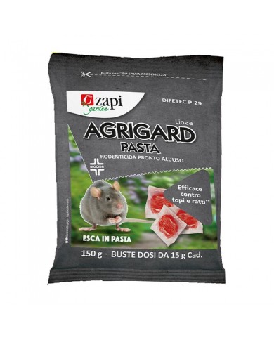 Zapi Agrigard Pasta, Esca Topicida  Bocconi Per Topi, Ratti e Arvicole Veleno Rodenticida Zapi Agrigard Pasta, Esca Topicida  Bocconi Per Topi, Ratti e Arvicole Veleno Rodenticida