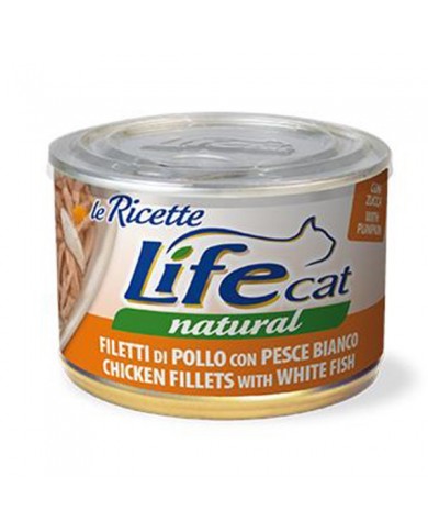 Life Cat Natural Le Ricette Umido Gatto Adult Con Pollo 150 gr Life Cat Natural Le Ricette Umido Gatto Adult Con Pollo 150 gr