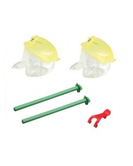 S.T.A Kit Completo Con 2 Posatoi 2 Mangiatoie 1 Gancio