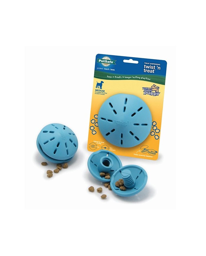 Busy Buddy Disco Verde Educativo Twist 'n Treat Dispenser Cibo Gioco Per Cane