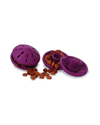 Busy Buddy Disco Viola Educativo Twist 'n Treat Dispenser Cibo Gioco Per Cane Busy Buddy Disco Viola Educativo Twist 'n Treat Dispenser Cibo Gioco Per Cane