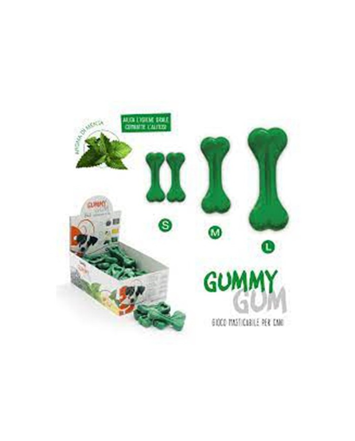Mantovani Gummy Gum Gioco Osso da Masticare Per Cani Con Aroma di  Menta