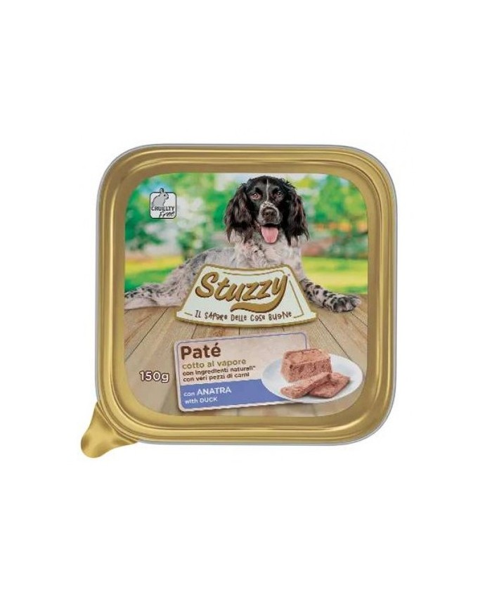 Stuzzy Cane Umido  Patè Cotto a Vapore Vaschette Con Carne 150 gr