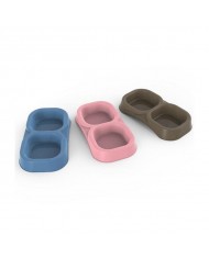 Bama Pet Ciotola Doppia Colori Assortiti Per Cani e Gatti
