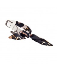 Ferribiella Tosca Collare + Guinzaglio in Seta e Ecopelle Per Cani