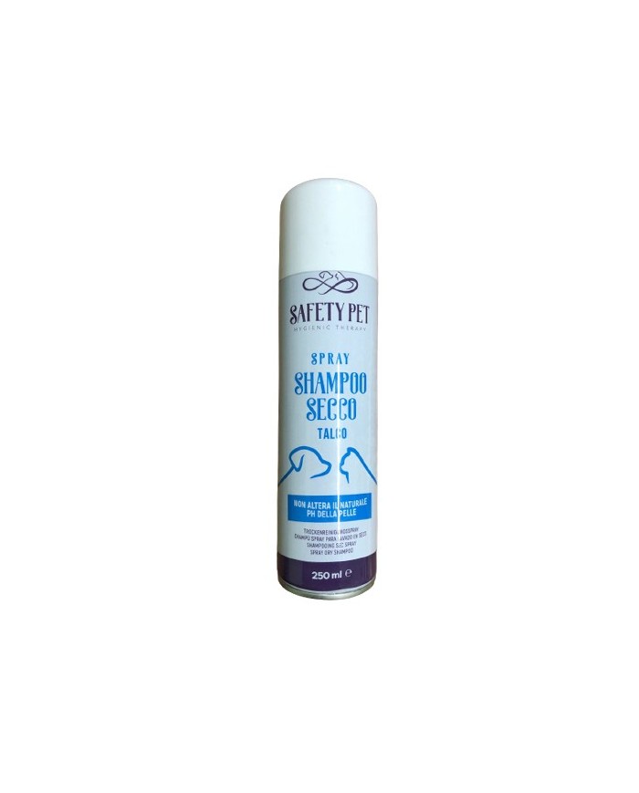 Safety Pet Spray Shampoo a Secco Talco Per Cani e Gatti