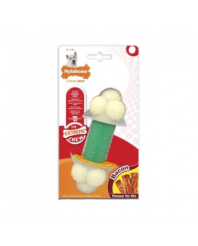 Farmcompany Nylabone Gioco Osso Double Action Gomma e Nylon Extreme Chew  Bacon Farmcompany Nylabone Gioco Osso Double Action Gomma e Nylon Extreme Chew  Bacon
