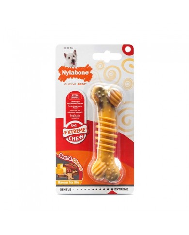 Farmcompany Nylabone Gioco Osso Extreme Chew Manzo & Formaggio Farmcompany Nylabone Gioco Osso Extreme Chew Manzo & Formaggio