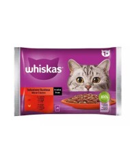 Whiskas Gatto Umido  Selezione Gustosa Manzo & Pollo Multipack 4 x 85 gr