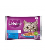 Whiskas Gatto Umido  Selezione Pesce  Tonno & Salmone Multipack 4 x 85 gr