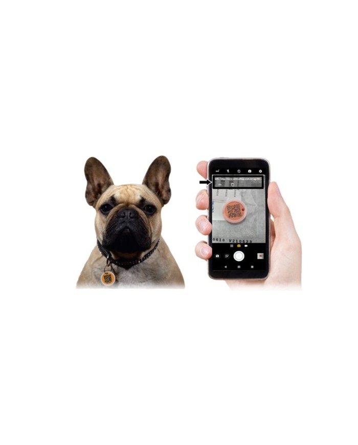 Slais Wanted Tag Medaglietta Per L' identificazione Dell' Animale Con QR Code
