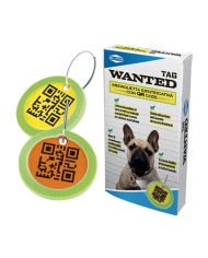 Slais Wanted Tag Medaglietta Per L' identificazione Dell' Animale Con QR Code