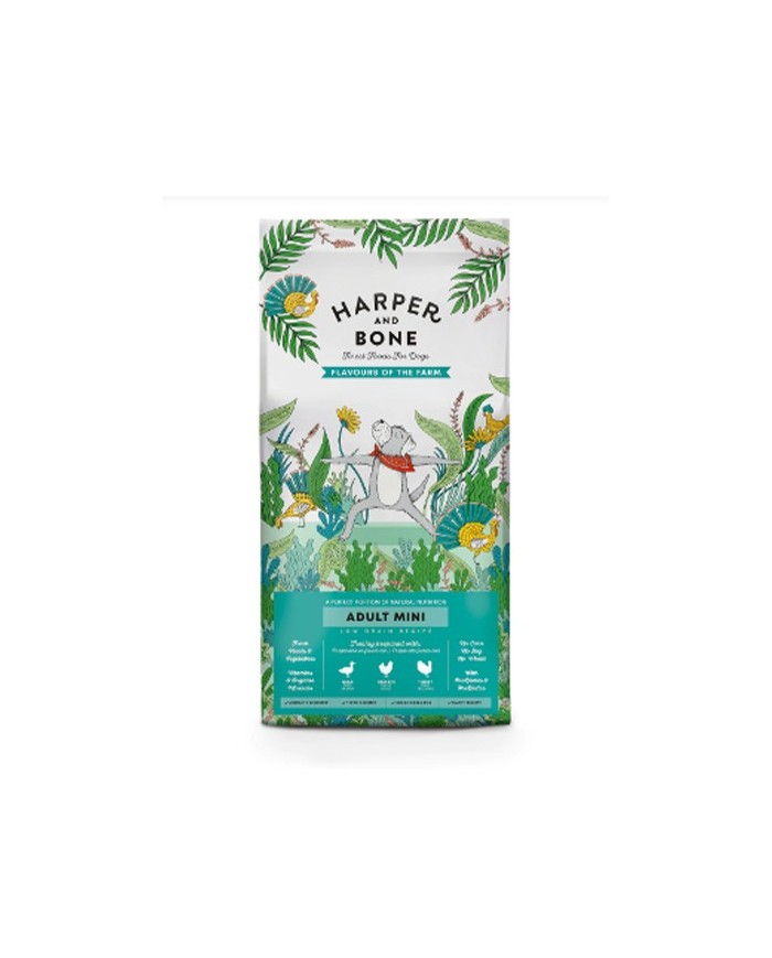 Harper and Bone Flavours Farm Adult Mini Cane Secco  Anatra, Pollo & Tacchino 10 Kg Harper and Bone Flavours Farm Adult Mini Cane Secco  Anatra, Pollo & Tacchino 10 Kg