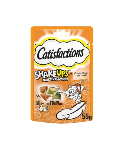 Catisfactions Secco Shake Ups Multivitamins Snack Per Gatti 55 gr Catisfactions Secco Shake Ups Multivitamins Snack Per Gatti 55 gr