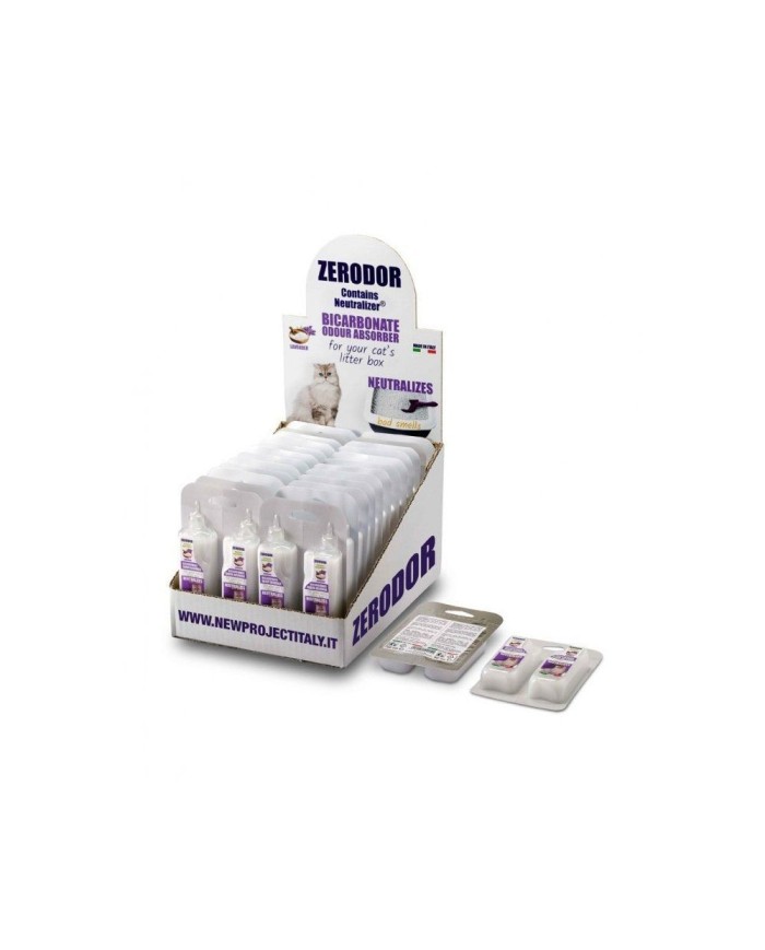 Zerodor Deodorante per Lettiera Gatto Monodose con Bicarbonato di Sodio 2x50ml