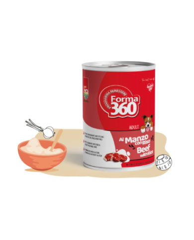 Forma Cane Umido Manzo e Riso 400gr. Forma Cane Umido Manzo e Riso 400gr.