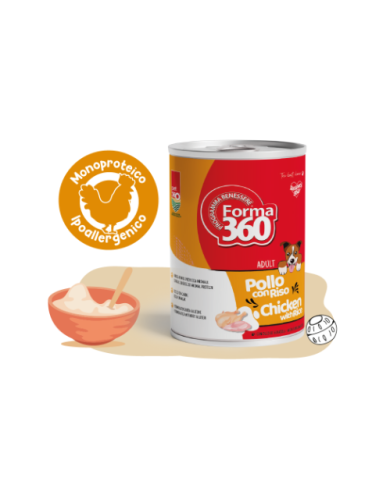 Forma Cane Umido Pollo e Riso 400gr. Forma Cane Umido Pollo e Riso 400gr.