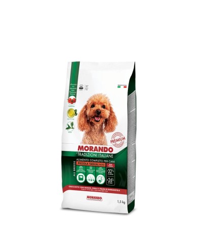 Morando Cane Secco Taglia Mini Tradizione Italiana Crocchette Manzo, Piselli 1,5Kg Morando Cane Secco Taglia Mini Tradizione Italiana Crocchette Manzo, Piselli 1,5Kg