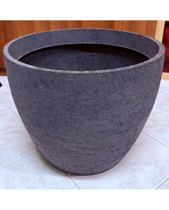 Vaso Round Pot Charcoal